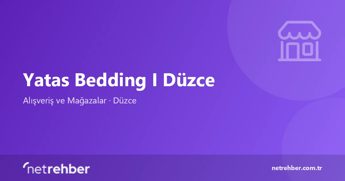 Yatas Bedding I Düzce kapak görseli