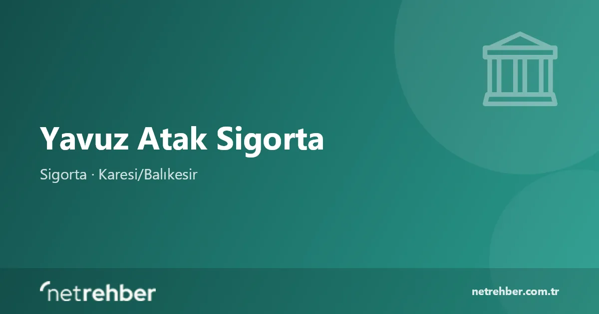 Yavuz Atak Sigorta kapak görseli