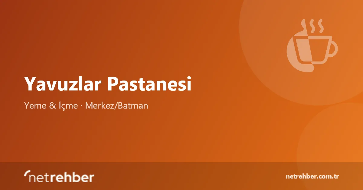 Yavuzlar Pastanesi kapak görseli