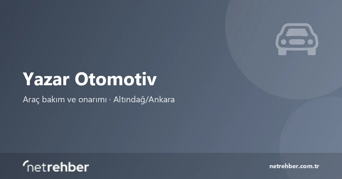 Yazar Otomotiv kapak görseli