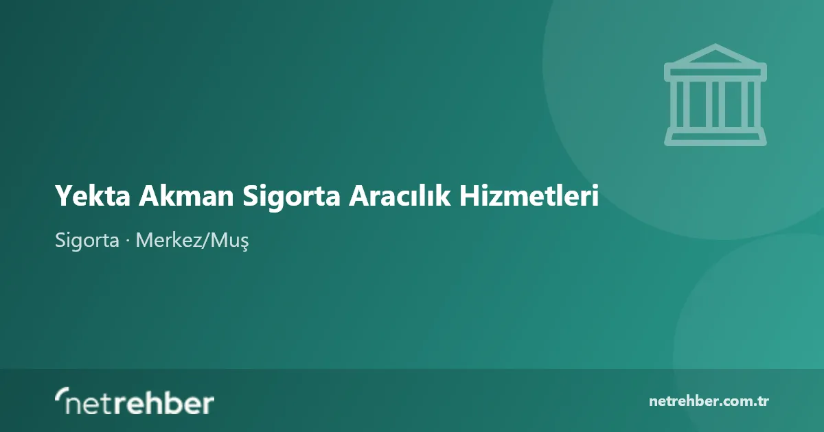 Yekta Akman Sigorta Aracılık Hizmetleri kapak görseli