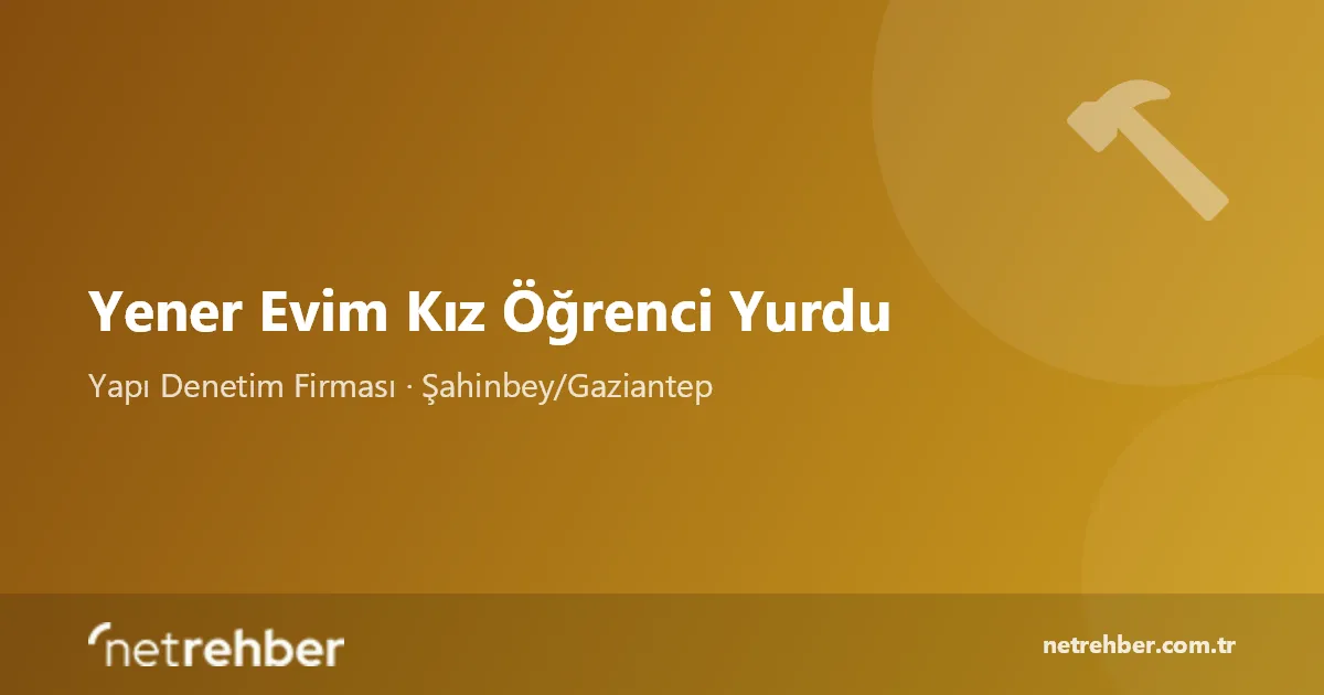 Yener Evim Kız Öğrenci Yurdu kapak görseli