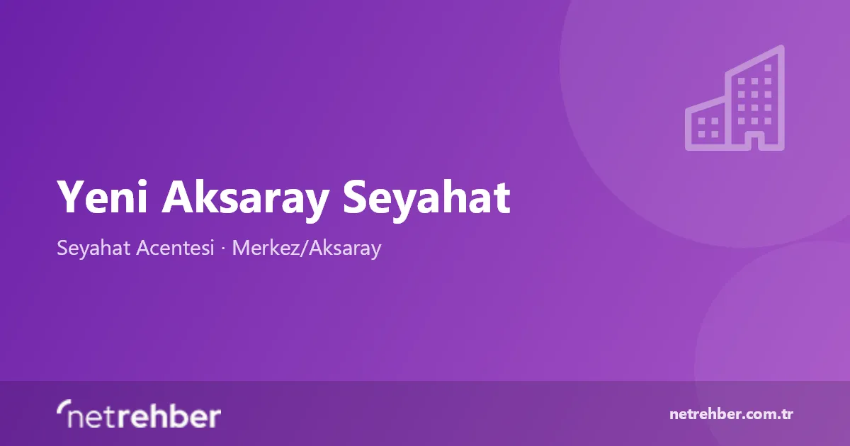 Yeni Aksaray Seyahat kapak görseli