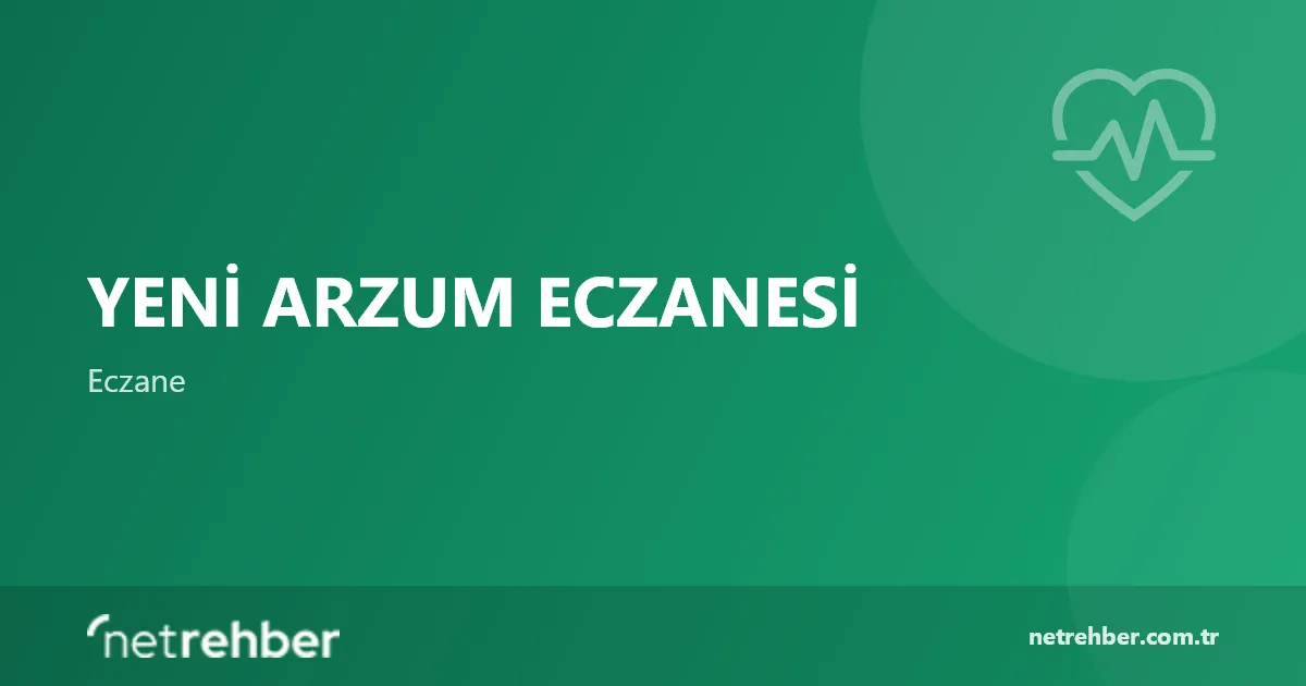 Yeni Arzum Eczanesi kapak görseli