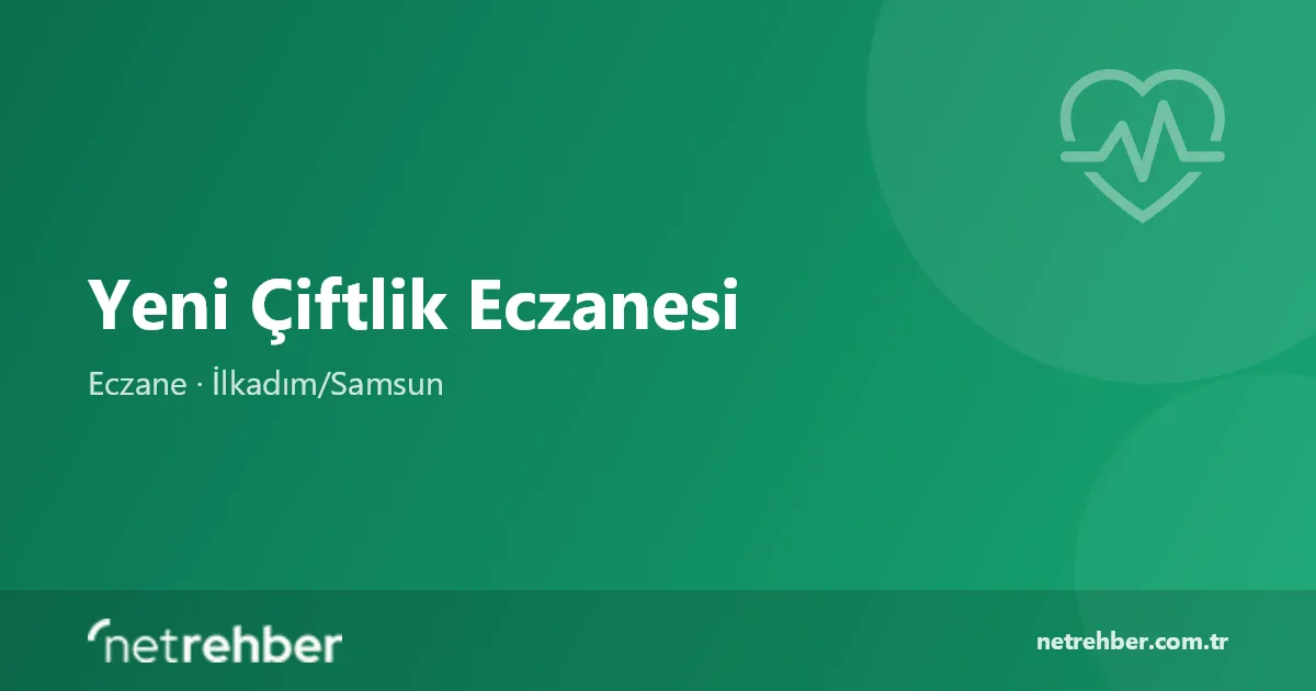 Yeni Çiftlik Eczanesi kapak görseli