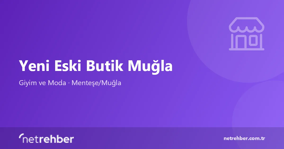 Yeni Eski Butik Muğla kapak görseli
