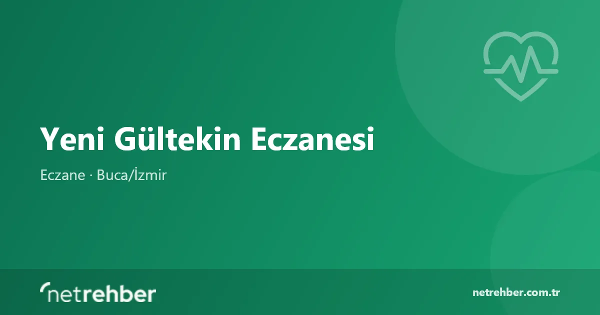 Yeni Gültekin Eczanesi kapak görseli