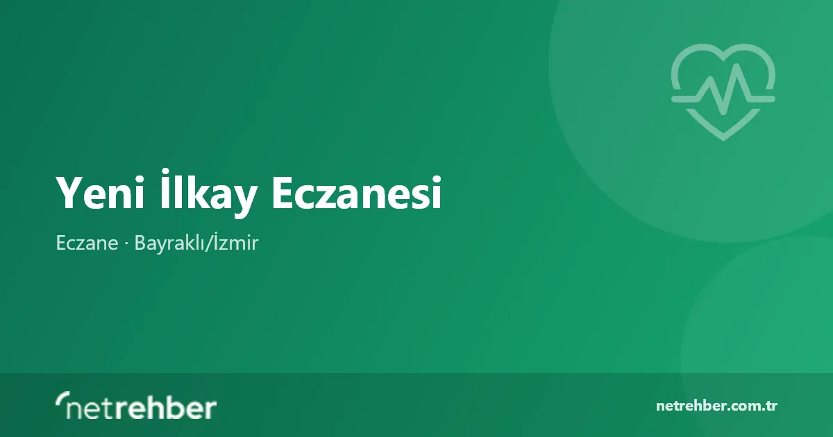Yeni İlkay Eczanesi kapak görseli