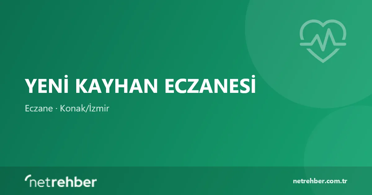 Yeni Kayhan Eczanesi kapak görseli