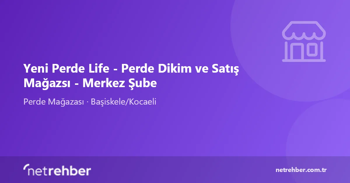 Yeni Perde Life - Perde Dikim ve Satış Mağazsı - Merkez Şube kapak görseli