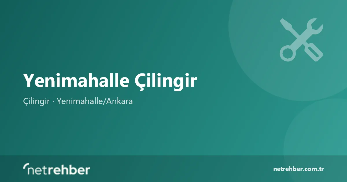 Yenimahalle Çilingir kapak görseli