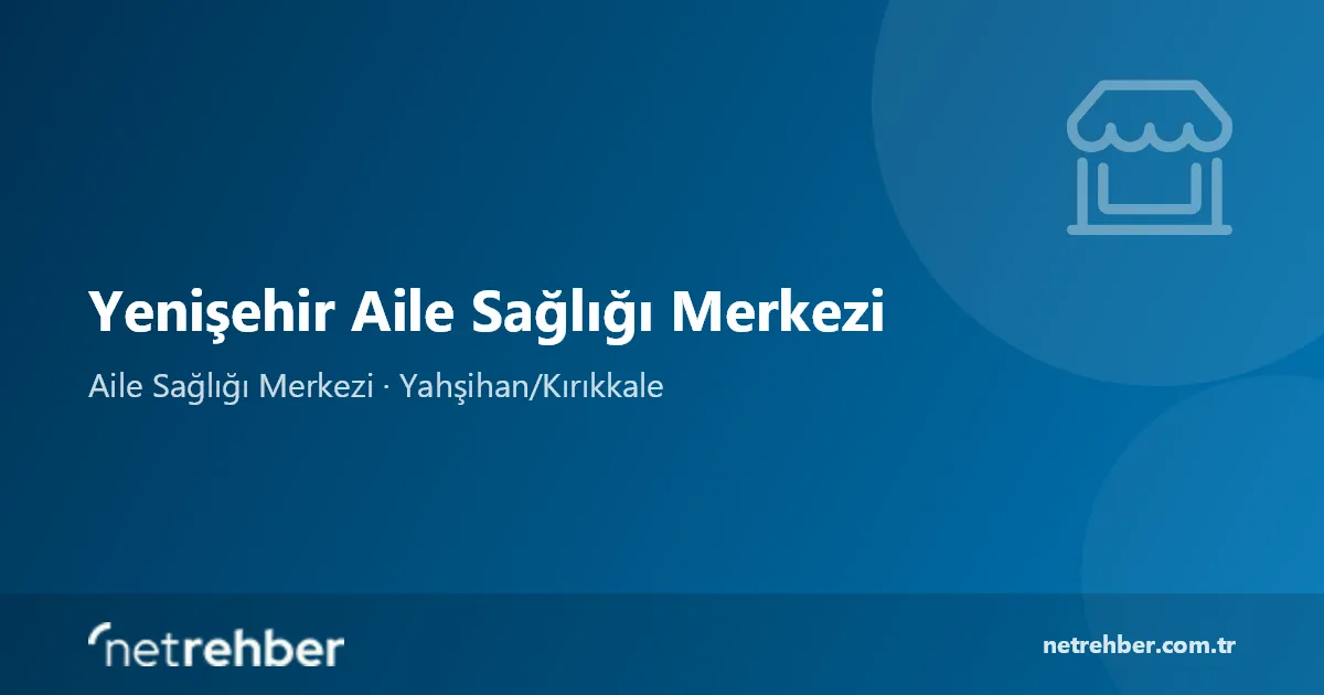 Yenişehir Aile Sağlığı Merkezi kapak görseli