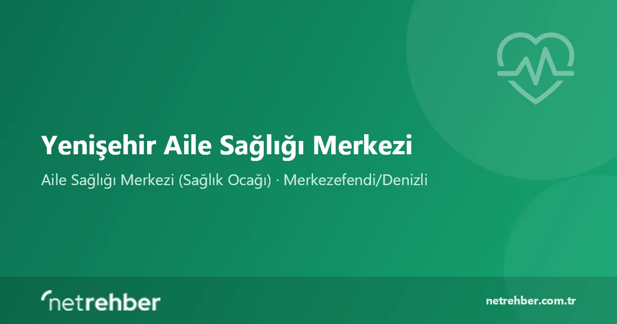 Yenişehir Aile Sağlığı Merkezi kapak görseli
