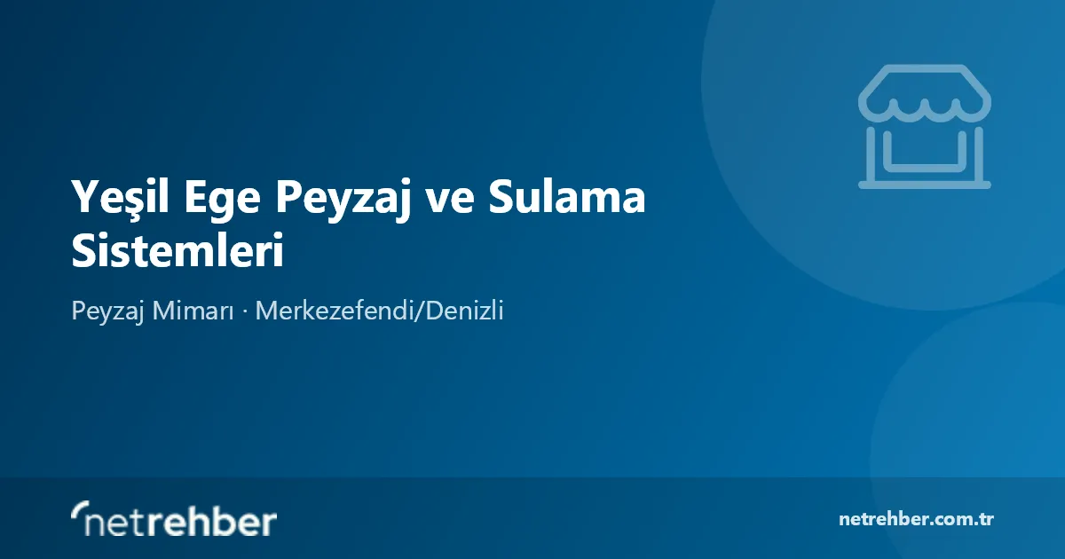 Yeşil Ege Peyzaj ve Sulama Sistemleri kapak görseli