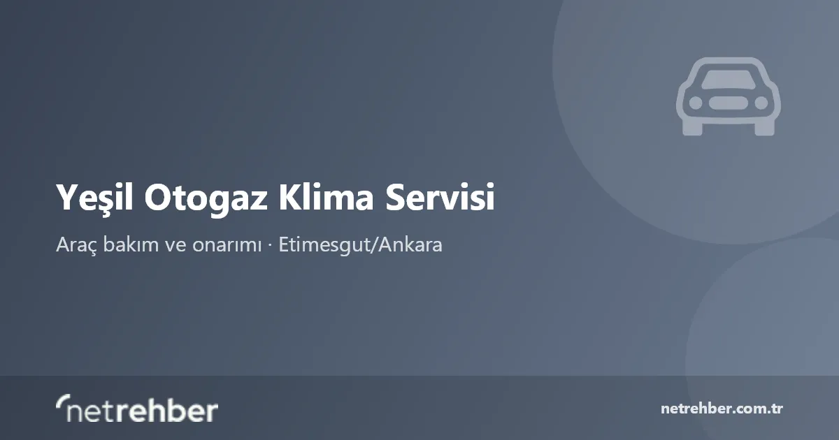Yeşil Otogaz Klima Servisi kapak görseli