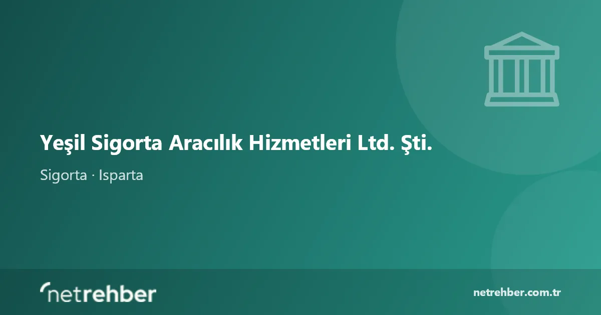 Yeşil Sigorta Aracılık Hizmetleri Ltd. Şti. kapak görseli
