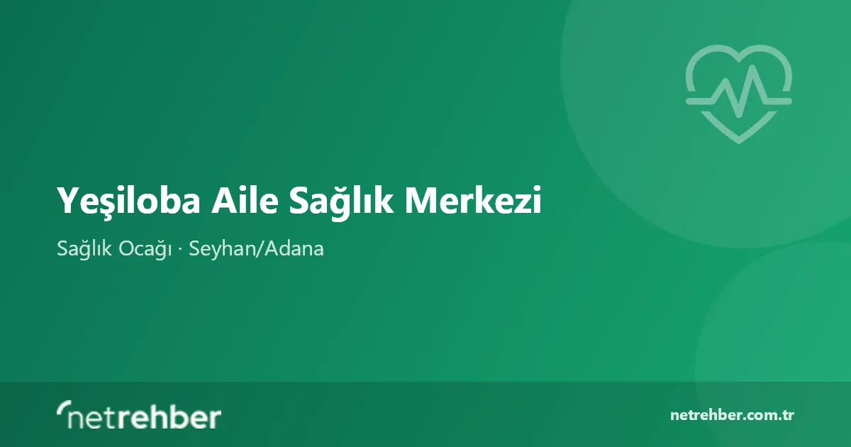 Yeşiloba Aile Sağlık Merkezi kapak görseli