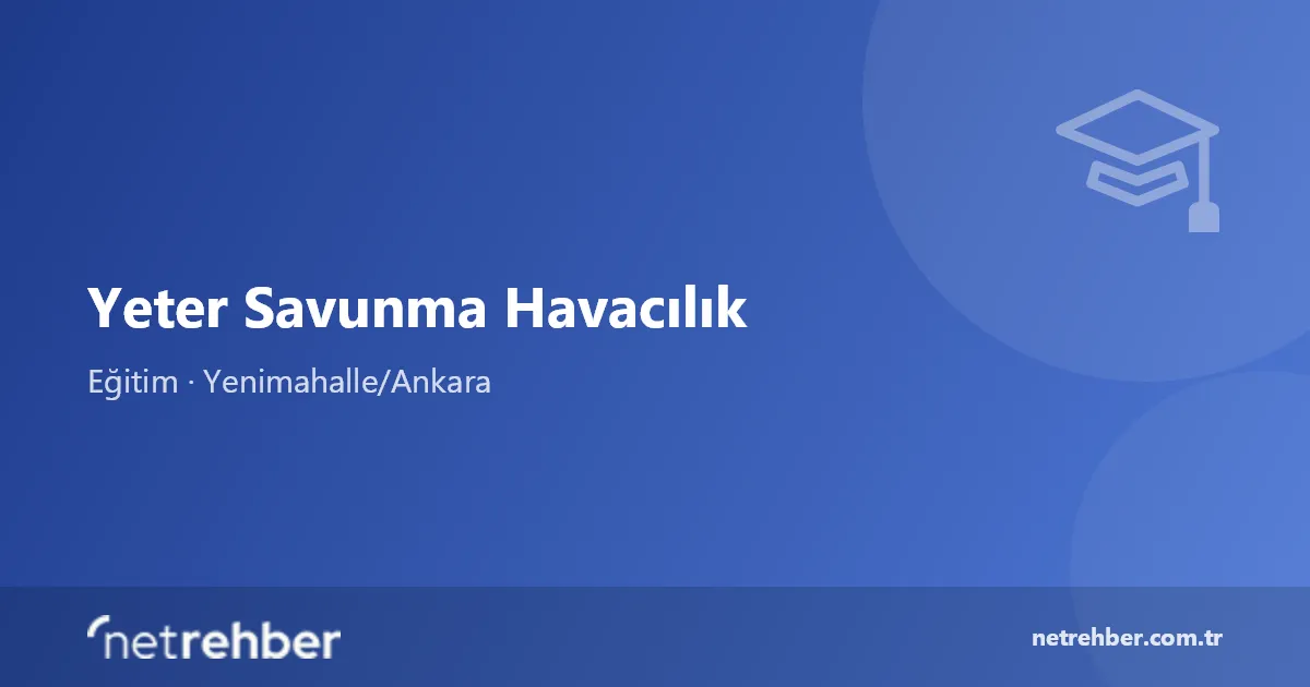 Yeter Savunma Havacılık kapak görseli