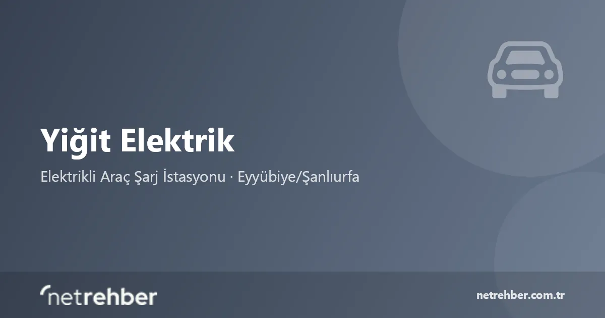 Yiğit Elektrik kapak görseli