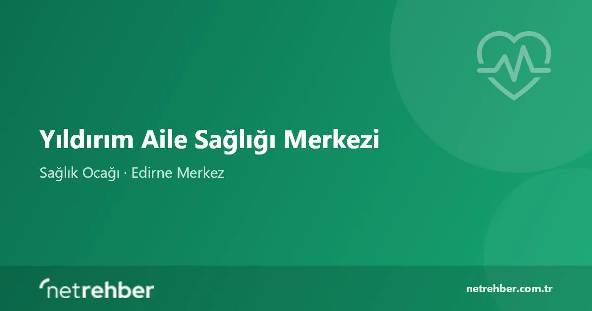 Yıldırım Aile Sağlığı Merkezi kapak görseli