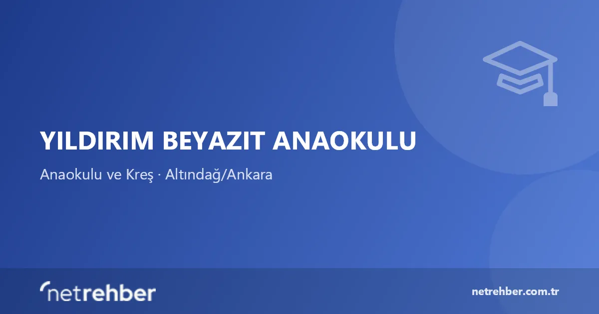 Yıldırım Beyazıt Anaokulu kapak görseli