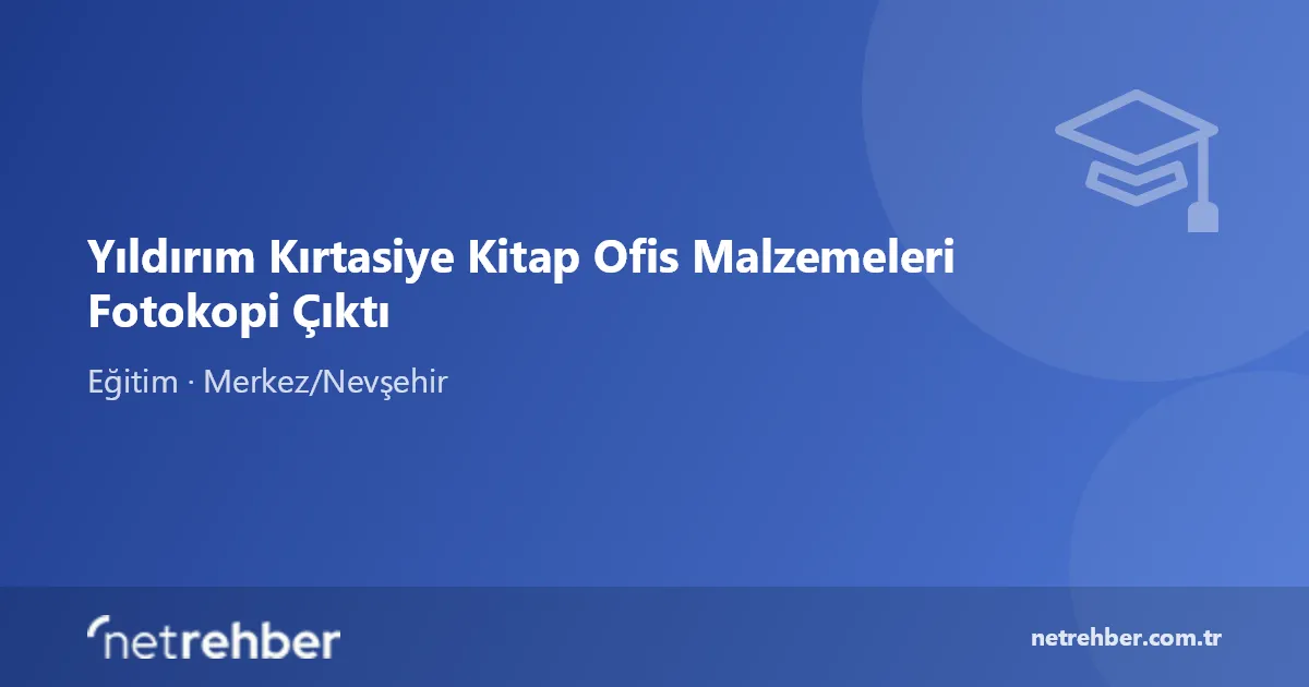 Yıldırım Kırtasiye Kitap Ofis Malzemeleri Fotokopi Çıktı kapak görseli