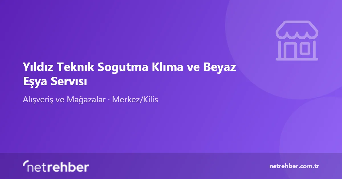 Yıldız Teknık Sogutma Klıma ve Beyaz Eşya Servısı kapak görseli