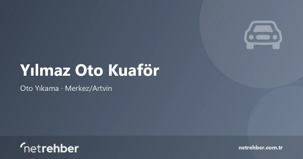 Yılmaz Oto Kuaför kapak görseli