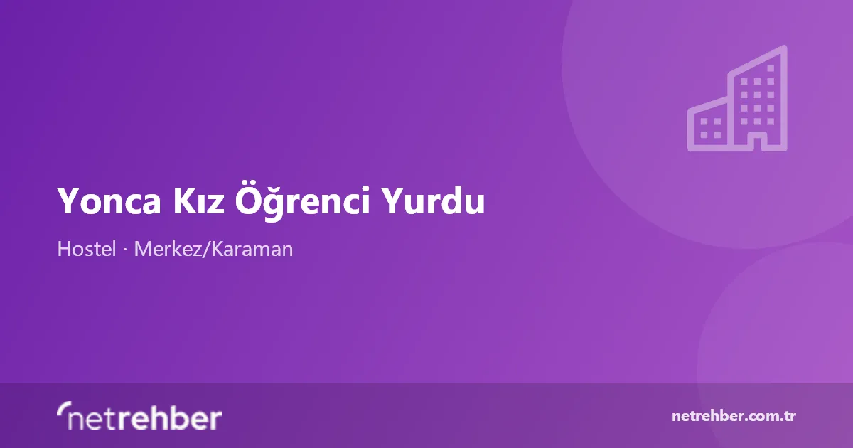 Yonca Kız Öğrenci Yurdu kapak görseli