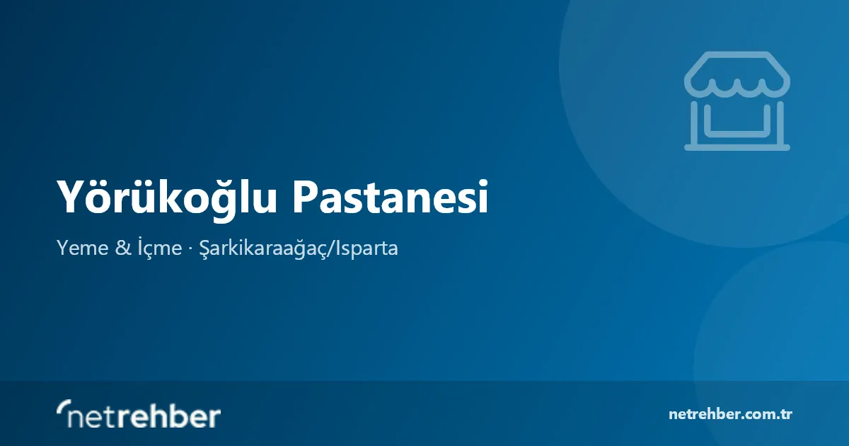 Yörükoğlu Pastanesi kapak görseli
