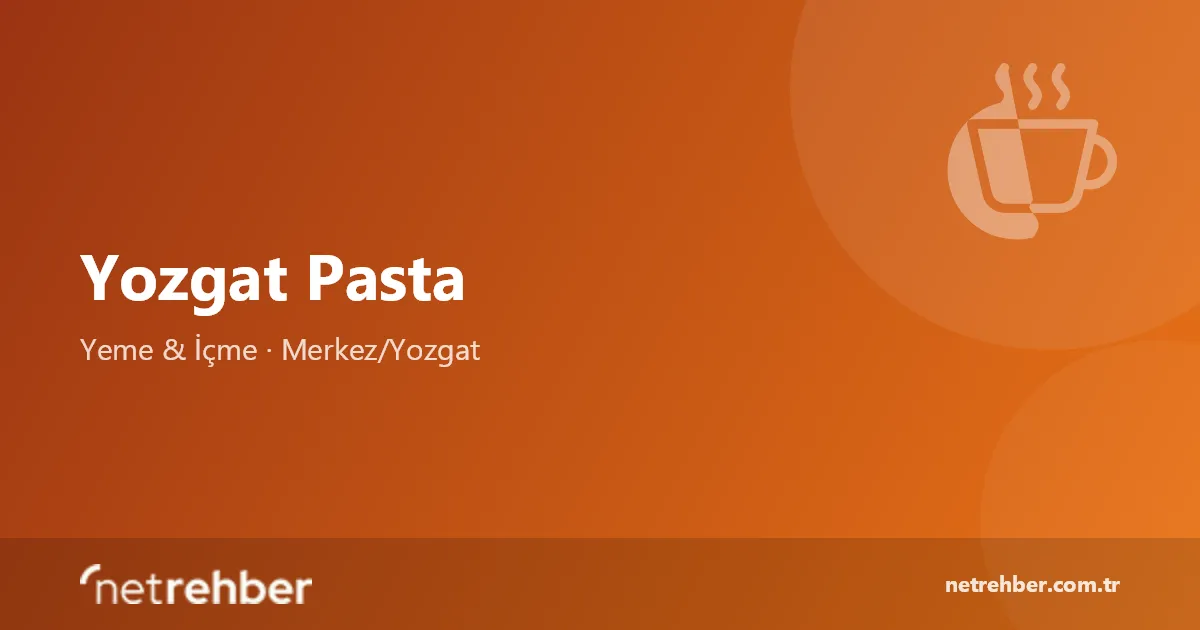 Yozgat Pasta kapak görseli