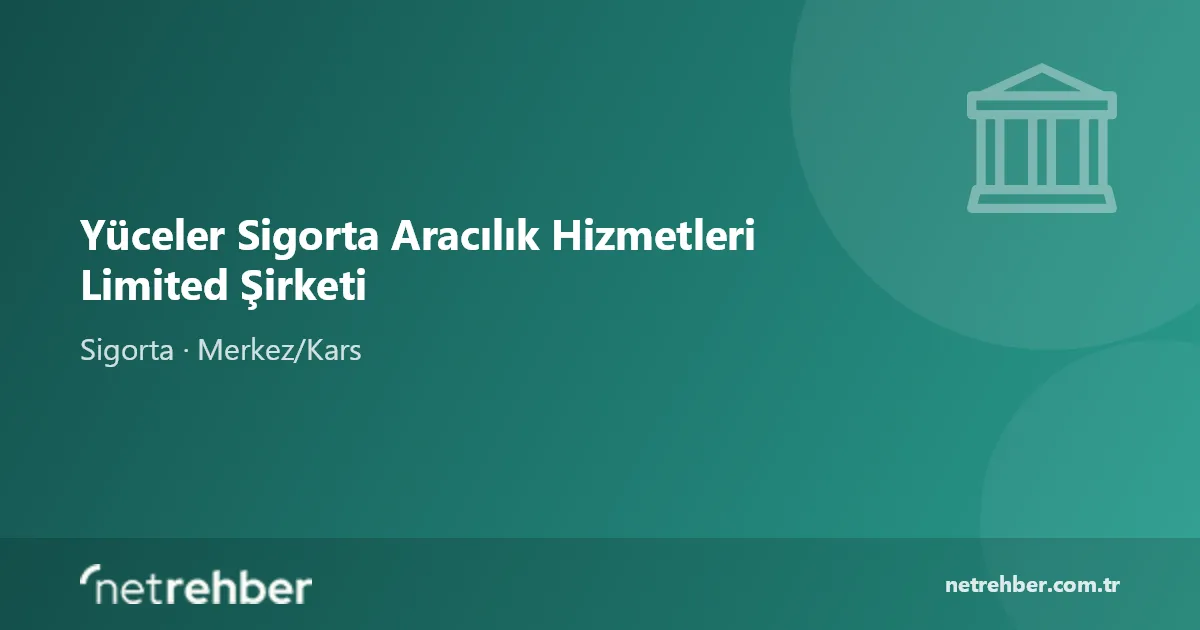 Yüceler Sigorta Aracılık Hizmetleri Limited Şirketi kapak görseli