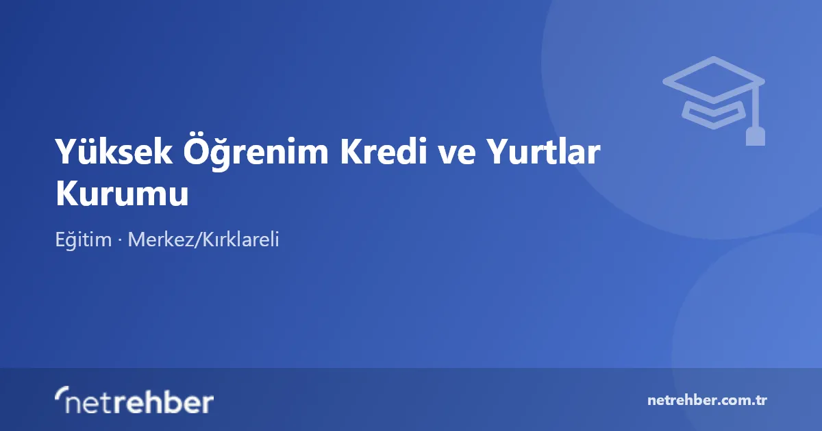 Yüksek Öğrenim Kredi ve Yurtlar Kurumu kapak görseli