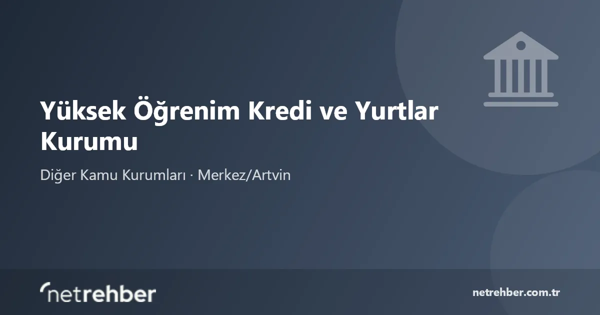 Yüksek Öğrenim Kredi ve Yurtlar Kurumu kapak görseli