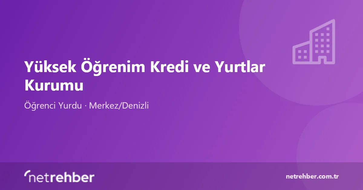 Yüksek Öğrenim Kredi ve Yurtlar Kurumu kapak görseli