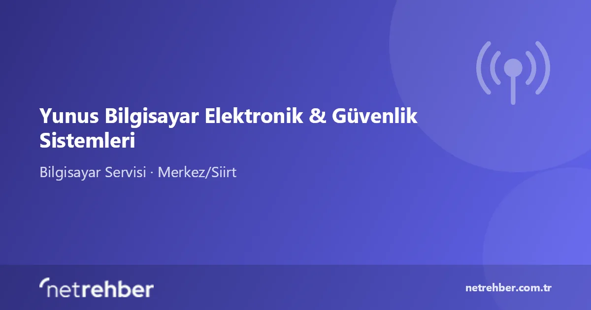 Yunus Bilgisayar Elektronik & Güvenlik Sistemleri kapak görseli