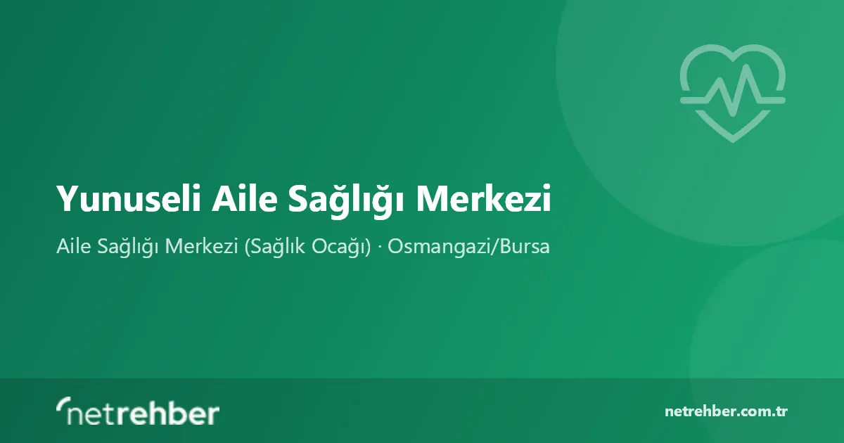Yunuseli Aile Sağlığı Merkezi kapak görseli
