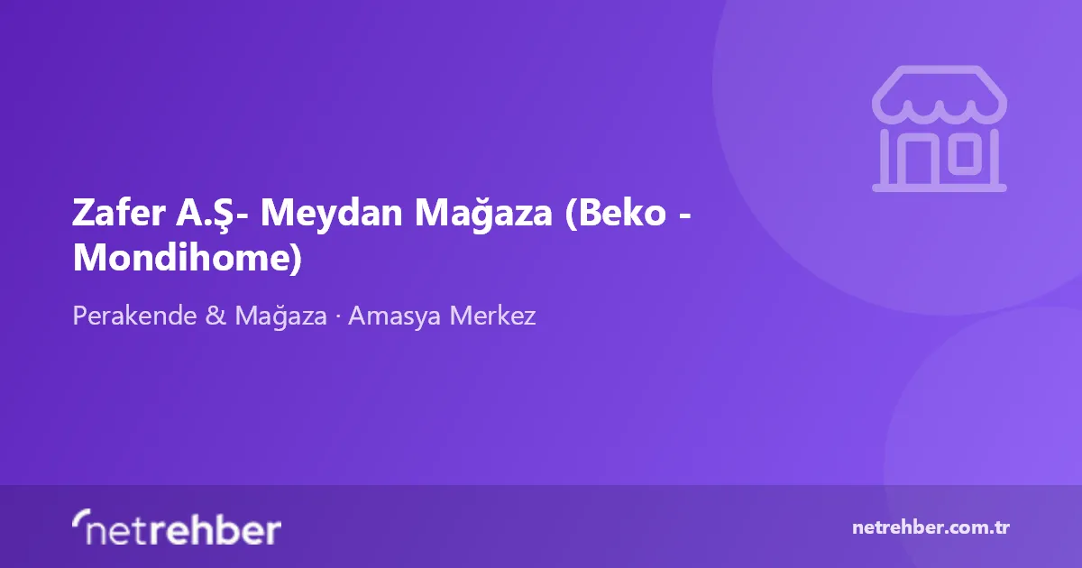 Zafer A.Ş- Meydan Mağaza (Beko - Mondihome) kapak görseli
