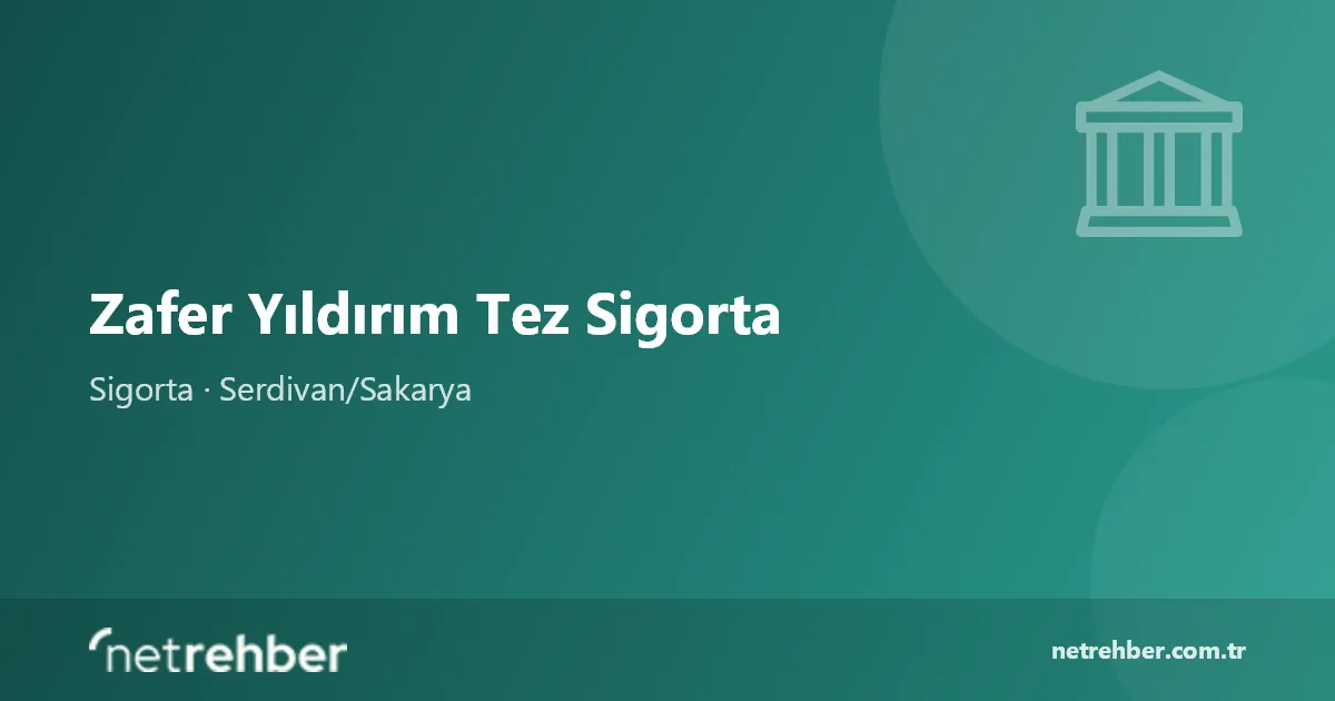 Zafer Yıldırım Tez Sigorta kapak görseli