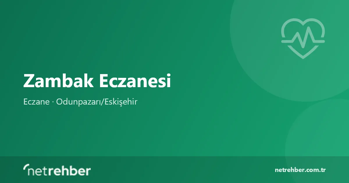 Zambak Eczanesi kapak görseli