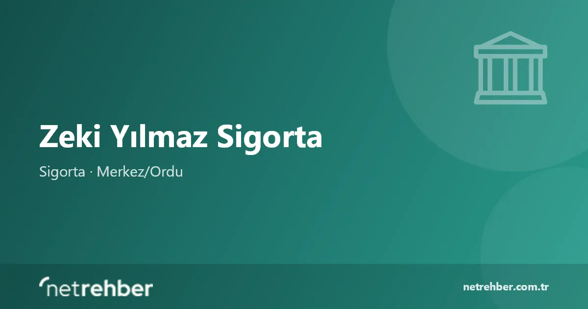 Zeki Yılmaz Sigorta kapak görseli