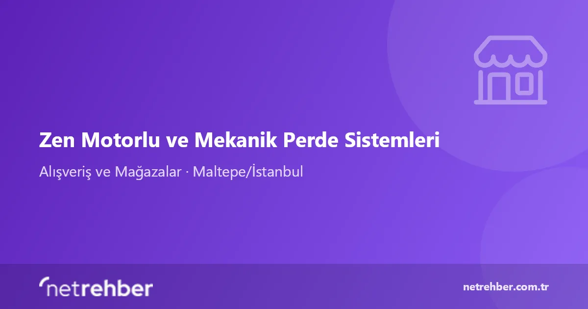 Zen Motorlu ve Mekanik Perde Sistemleri kapak görseli