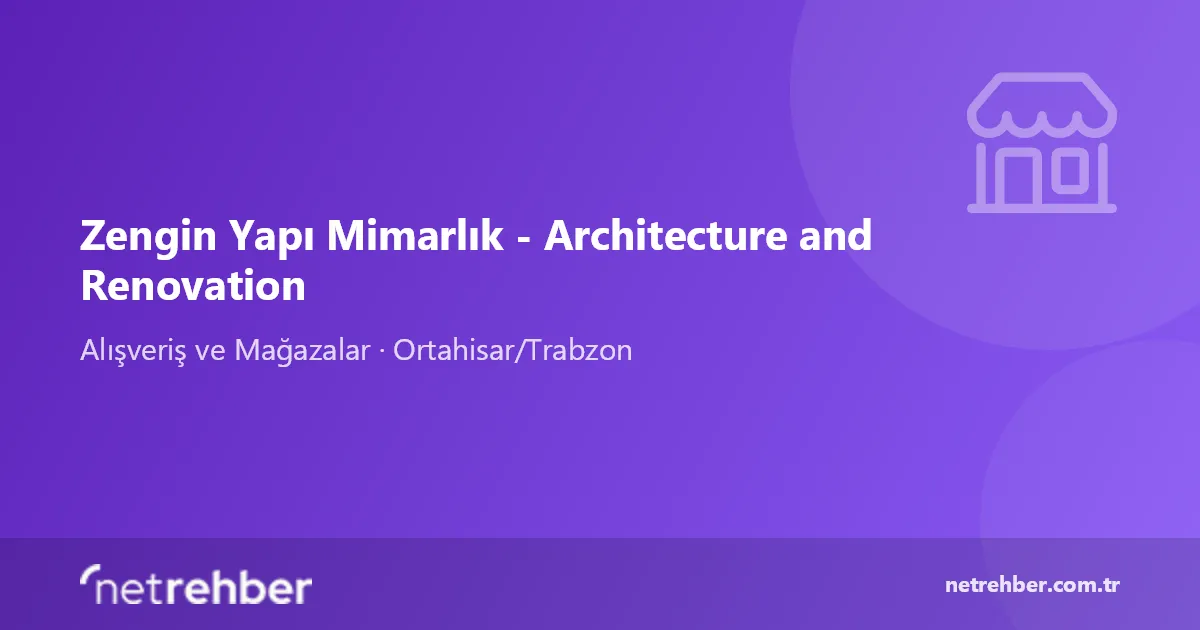 Zengin Yapı Mimarlık - Architecture and Renovation kapak görseli