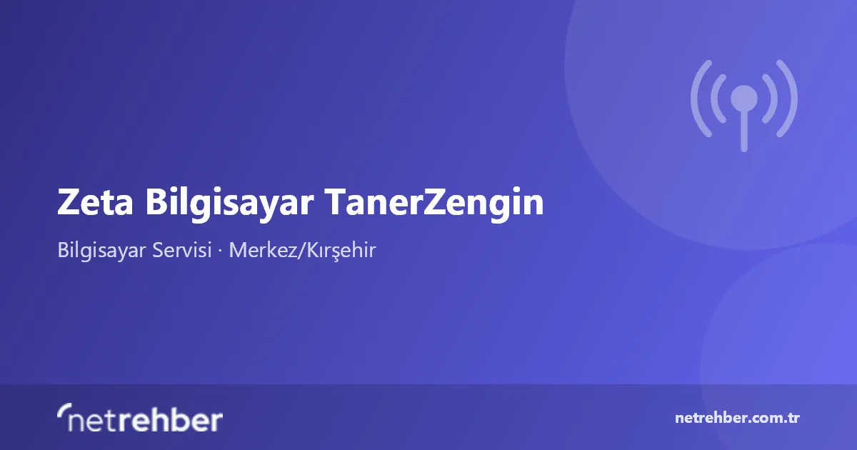 Zeta Bilgisayar TanerZengin kapak görseli