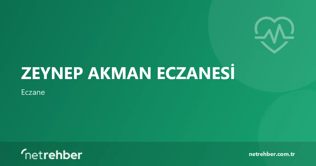 Zeynep Akman Eczanesi kapak görseli