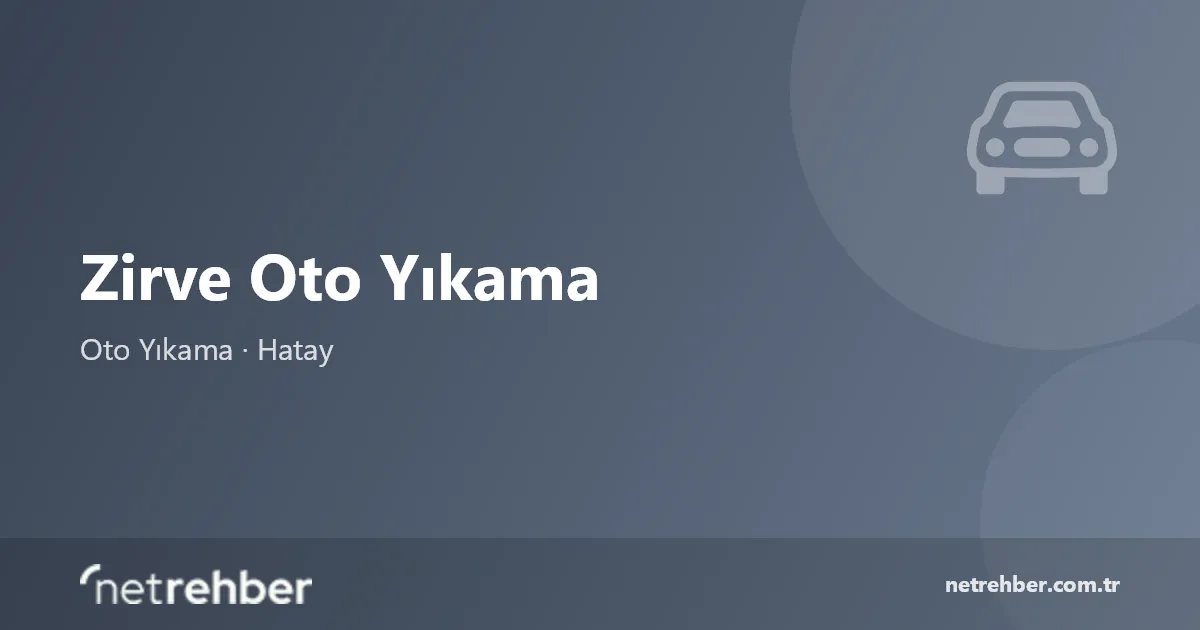 Zirve Oto Yıkama kapak görseli