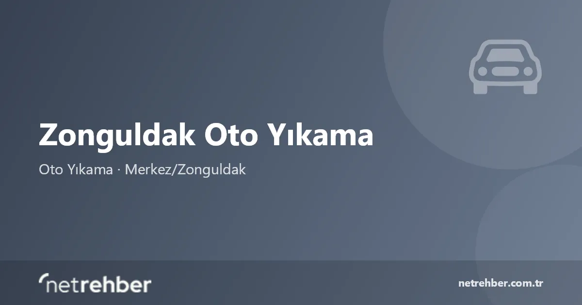 Zonguldak Oto Yıkama kapak görseli