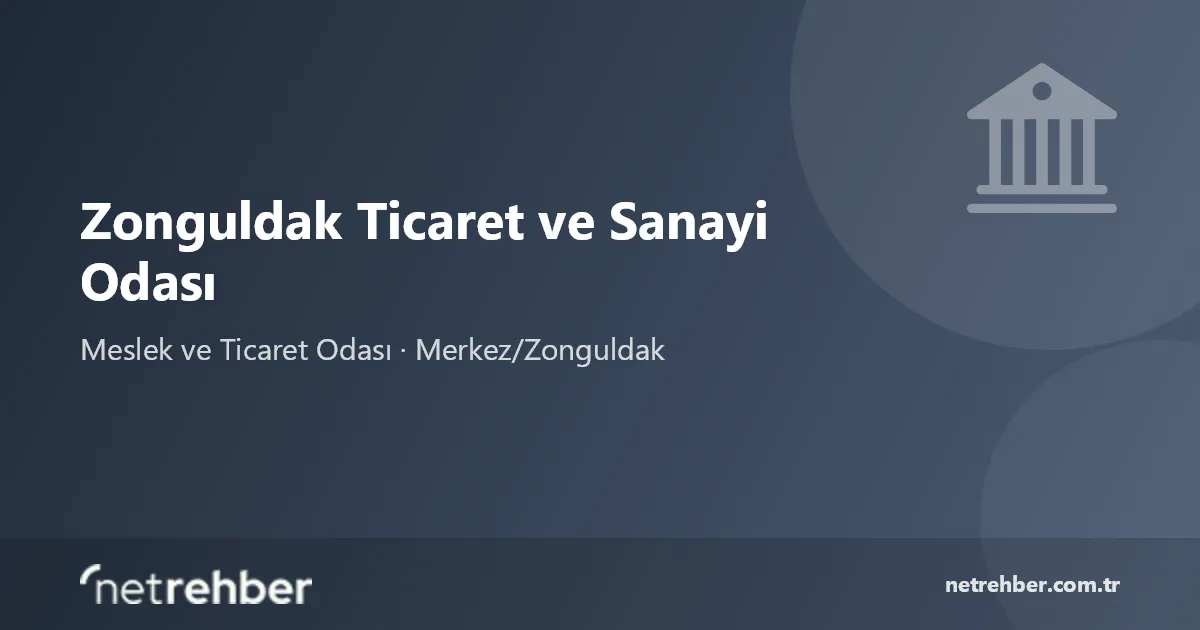 Zonguldak Ticaret ve Sanayi Odası kapak görseli