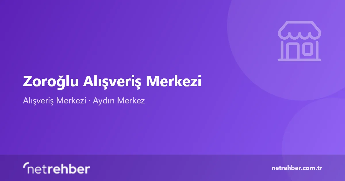 Zoroğlu Alışveriş Merkezi kapak görseli