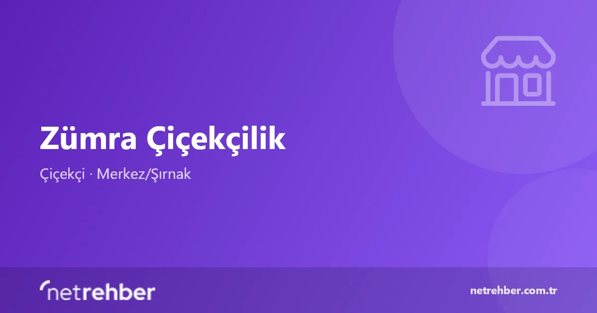 Zümra Çiçekçilik kapak görseli